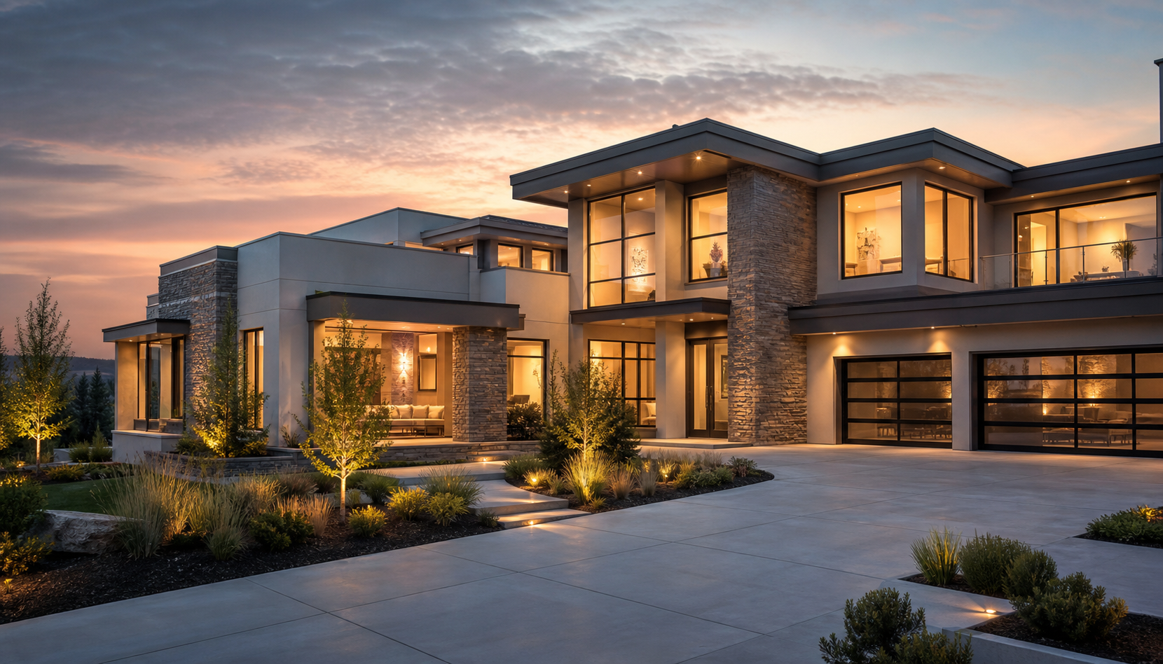 Modern property exterior for real estate service